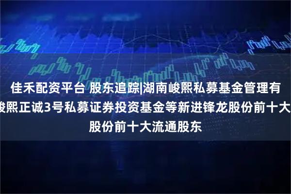 佳禾配资平台 股东追踪|湖南峻熙私募基金管理有限公司-峻熙正诚3号私募证券投资基金等新进锋龙股份前十大流通股东