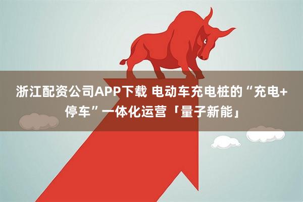 浙江配资公司APP下载 电动车充电桩的“充电+停车”一体化运营「量子新能」
